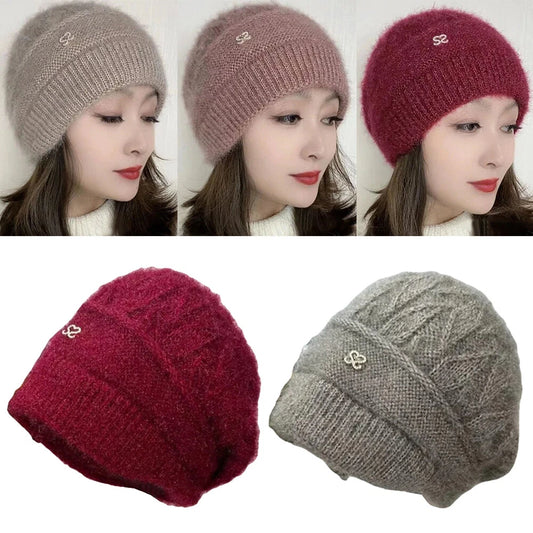Women Ladies Winter Warm Knitted Crochet Slouch Baggy Beanie Hat Ski Brim Cap ✔