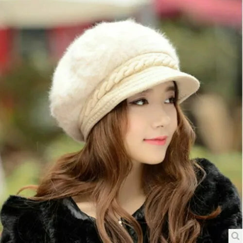 Women Ladies Winter Warm Knitted Crochet Slouch Baggy Beanie Hat Ski Brim Cap US